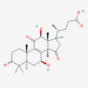 molecular formula C27H38O7 B1591108 4-(7,12-Dihydroxy-4,4,10,13,14-pentamethyl-3,11,15-trioxo-1,2,5,6,7,12,16,17-octahydrocyclopenta[a]phenanthren-17-yl)pentanoic acid CAS No. 95311-95-8