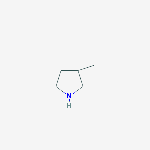 molecular formula C6H13N B1591124 3,3-二甲基吡咯烷 CAS No. 3437-30-7