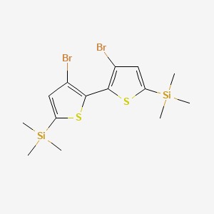 molecular formula C14H20Br2S2Si2 B1591133 3,3'-二溴-5,5'-双(三甲基甲硅烷基)-2,2'-联噻吩 CAS No. 207742-50-5
