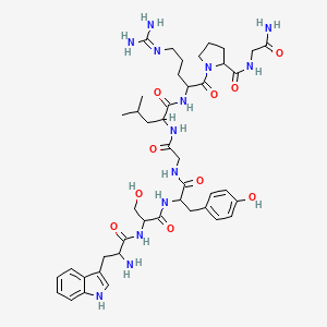 molecular formula C44H63N13O10 B1591154 H-TRP-SER-TYR-GLY-LEU-ARG-PRO-GLY-NH2 CAS No. 38280-52-3