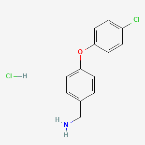 molecular formula C13H13Cl2NO B1591181 (4-(4-Chlorophenoxy)phenyl)methanamine hydrochloride CAS No. 262862-71-5