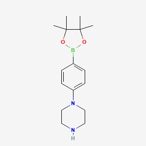 molecular formula C16H25BN2O2 B1591183 1-(4-(4,4,5,5-四甲基-1,3,2-二氧杂硼烷-2-基)苯基)哌嗪 CAS No. 912369-50-7