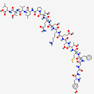 molecular formula C83H131N19O27S B1591197 Tyrosylglycylglycylphenylalanylmethionylthreonylseryl-alpha-glutamyllysylserylglutaminylthreonylprolylleucylvalylthreonylleucine CAS No. 60893-02-9