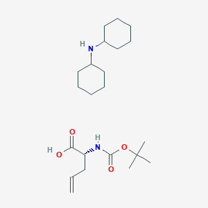 molecular formula C22H40N2O4 B1591198 二环己胺(R)-2-((叔丁氧羰基)氨基)戊-4-烯酸酯 CAS No. 221352-64-3
