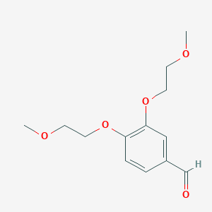 molecular formula C13H18O5 B1591213 3,4-双(2-甲氧基乙氧基)苯甲醛 CAS No. 80407-64-3
