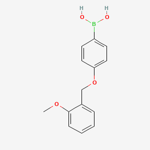 molecular formula C14H15BO4 B1591225 4-(2'-Methoxybenzyloxy)phenylboronic acid CAS No. 871125-74-5