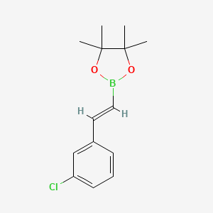 molecular formula C14H18BClO2 B1591226 (E)-2-(3-氯苯乙烯基)-4,4,5,5-四甲基-1,3,2-二氧杂硼环丁烷 CAS No. 871125-84-7