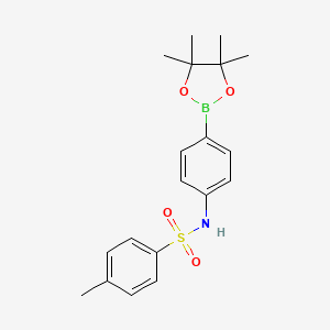 molecular formula C19H24BNO4S B1591258 N-4-(4,4,5,5-tetramethyl-1,3,2-dioxaborolan-2-yl)phenyltolylsulfonamide CAS No. 674776-54-6