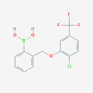 molecular formula C14H11BClF3O3 B1591263 (2-((2-Chloro-5-(trifluoromethyl)phenoxy)methyl)phenyl)boronic acid CAS No. 849062-11-9