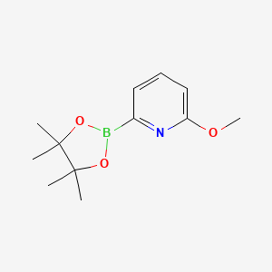 molecular formula C12H18BNO3 B1591280 2-Methoxy-6-(4,4,5,5-tetramethyl-1,3,2-dioxaborolan-2-yl)pyridine CAS No. 1034297-69-2