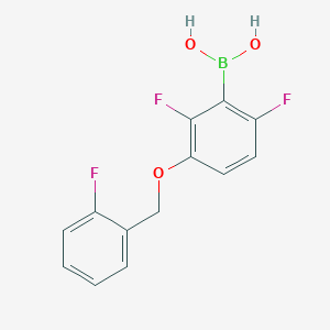 molecular formula C13H10BF3O3 B1591284 (2,6-二氟-3-((2-氟苄基)氧基)苯基)硼酸 CAS No. 836615-83-9