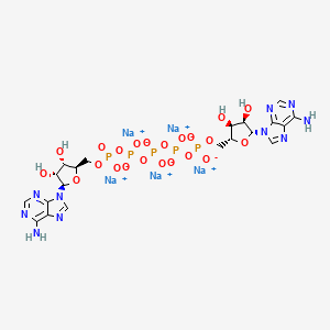 molecular formula C20H24N10Na5O22P5 B1591286 Adenosine 5'-(hexahydrogen pentaphosphate), 5'.5'-ester with adenosine, pentasodium salt CAS No. 4097-04-5