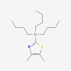 molecular formula C17H33NSSn B1591288 4,5-二甲基-2-(三丁基锡基)噻唑 CAS No. 938181-92-1