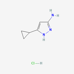 molecular formula C6H10ClN3 B1591289 3-cyclopropyl-1H-pyrazol-5-amine hydrochloride CAS No. 1031791-16-8
