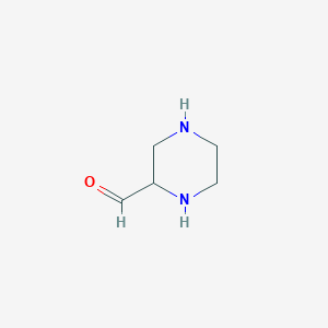 molecular formula C5H10N2O B1591298 2-Piperazinecarboxaldehyde CAS No. 773866-77-6