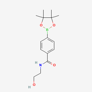 molecular formula C15H22BNO4 B1591299 N-(2-羟乙基)-4-(4,4,5,5-四甲基-1,3,2-二氧杂硼环-2-基)苯甲酰胺 CAS No. 1073353-51-1