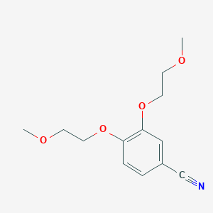 molecular formula C13H17NO4 B1591300 3,4-Bis(2-methoxyethoxy)benzonitrile CAS No. 80407-68-7