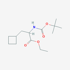 molecular formula C14H25NO4 B1591301 Ethyl 2-((tert-butoxycarbonyl)amino)-3-cyclobutylpropanoate CAS No. 816430-02-1