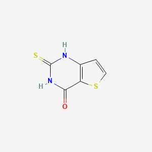 molecular formula C6H4N2OS2 B1591307 2-硫代-2,3-二氢噻吩[3,2-d]嘧啶-4(1H)-酮 CAS No. 31895-77-9