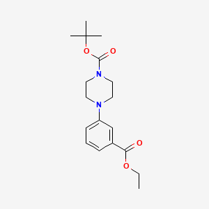 molecular formula C18H26N2O4 B1591323 1-Boc-4-[3-(ethoxycarbonyl)phenyl]piperazine CAS No. 261925-94-4