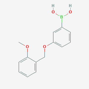 molecular formula C14H15BO4 B1591325 (3-((2-甲氧基苄基)氧基)苯基)硼酸 CAS No. 1072952-02-3
