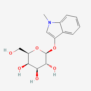 molecular formula C15H19NO6 B1591326 (2R,3R,4S,5R,6S)-2-(Hydroxymethyl)-6-((1-methyl-1H-indol-3-yl)oxy)tetrahydro-2H-pyran-3,4,5-triol CAS No. 207598-26-3