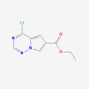 molecular formula C9H8ClN3O2 B1591331 Ethyl 4-chloropyrrolo[2,1-f][1,2,4]triazine-6-carboxylate CAS No. 903129-94-2