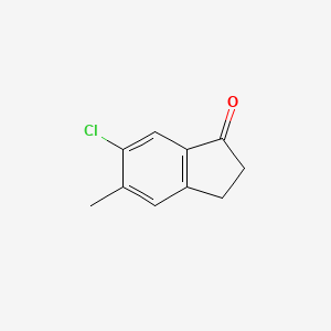 molecular formula C10H9ClO B1591334 6-Chloro-5-methyl-2,3-dihydro-1H-inden-1-one CAS No. 919078-00-5