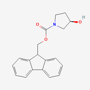 molecular formula C19H19NO3 B1591352 (R)-(9H-芴-9-基)甲基-3-羟基吡咯烷-1-羧酸酯 CAS No. 215178-39-5