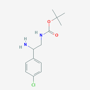 molecular formula C13H19ClN2O2 B1591355 Tert-butyl (2-amino-2-(4-chlorophenyl)ethyl)carbamate CAS No. 939760-49-3