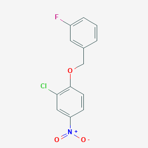 molecular formula C13H9ClFNO3 B159136 2-Chloro-1-(3-fluorobenzyloxy)-4-nitrobenzene CAS No. 443882-99-3