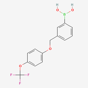 molecular formula C14H12BF3O4 B1591369 (3-((4-(Trifluoromethoxy)phenoxy)methyl)phenyl)boronic acid CAS No. 849062-06-2