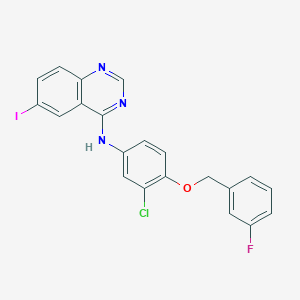 N-(3-Chloro-4-((3-fluorobenzyl)oxy)phenyl)-6-iodoquinazolin-4-amine