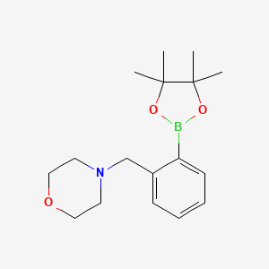 molecular formula C17H26BNO3 B1591394 4-(2-(4,4,5,5-Tetramethyl-1,3,2-dioxaborolan-2-yl)benzyl)morpholine CAS No. 876316-33-5