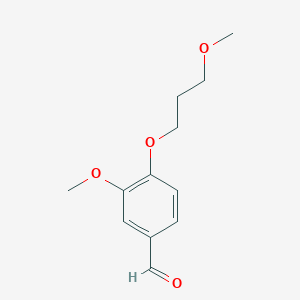 molecular formula C12H16O4 B1591400 3-甲氧基-4-(3-甲氧基丙氧基)苯甲醛 CAS No. 946670-72-0