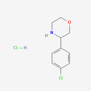 molecular formula C10H13Cl2NO B1591403 3-(4-Chlorophenyl)morpholine hydrochloride CAS No. 1170797-92-8