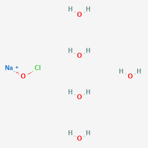 molecular formula ClH10NaO6 B159141 Sodium hypochlorite pentahydrate CAS No. 10022-70-5