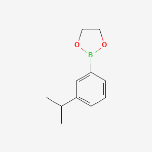 molecular formula C11H15BO2 B1591410 2-(3-Isopropylphenyl)-1,3,2-dioxaborolane CAS No. 374537-96-9