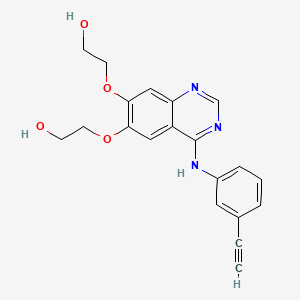 molecular formula C20H19N3O4 B1591411 2-[4-(3-Ethynylanilino)-7-(2-hydroxyethoxy)quinazolin-6-yl]oxyethanol CAS No. 183321-84-8