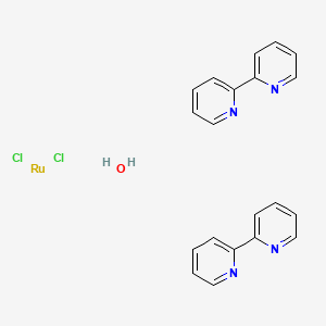 molecular formula C20H18Cl2N4ORu B1591438 cis-Bis(2,2'-bipyridine)dichlororuthenium(II) hydrate CAS No. 98014-14-3