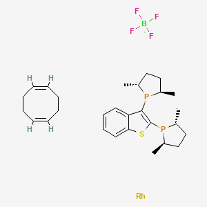 molecular formula C28H40BF4P2RhS- B1591468 2,3-Bis[(2R,5R)-2,5-dimethylphospholan-1-yl]-1-benzothiophene;(1Z,5Z)-cycloocta-1,5-diene;rhodium;tetrafluoroborate CAS No. 511543-00-3