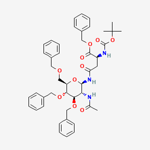 Nomega-(2-Acetamido-3,4,6-tri-O-benzyl-2-deoxy-beta-D-glucopyranosyl)-Nalpha-(tert-butoxycarbonyl)-L-asparagine Benzyl Ester