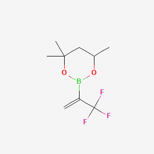molecular formula C9H14BF3O2 B1591491 4,4,6-Trimethyl-2-(3,3,3-trifluoroprop-1-en-2-yl)-1,3,2-dioxaborinane CAS No. 1011460-68-6