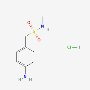 molecular formula C8H13ClN2O2S B1591503 4-Amino-N-methyl-alpha-toluenesulfonamide hydrochloride CAS No. 88918-84-7