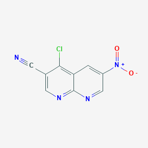 molecular formula C9H3ClN4O2 B1591531 4-Chloro-6-nitro-1,8-naphthyridine-3-carbonitrile CAS No. 305370-84-7