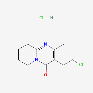 molecular formula C11H16Cl2N2O B1591533 3-(2-Chloroethyl)-2-methyl-6,7,8,9-tetrahydro-4H-pyrido[1,2-a]pyrimidin-4-one hydrochloride CAS No. 93076-03-0