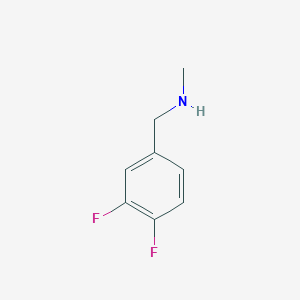 molecular formula C8H9F2N B1591545 1-(3,4-二氟苯基)-N-甲基甲胺 CAS No. 748124-46-1
