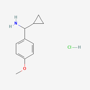 molecular formula C11H16ClNO B1591548 Cyclopropyl(4-methoxyphenyl)methanamine hydrochloride CAS No. 58271-59-3