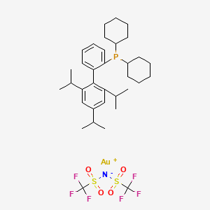 Bis(trifluoromethylsulfonyl)azanide;dicyclohexyl-[2-[2,4,6-tri(propan-2-yl)phenyl]phenyl]phosphane;gold(1+)