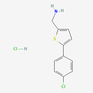 molecular formula C11H11Cl2NS B1591587 2-(Aminomethyl)-5-(4-Chlorophenyl)Thiophene Hydrochloride CAS No. 1166853-02-6